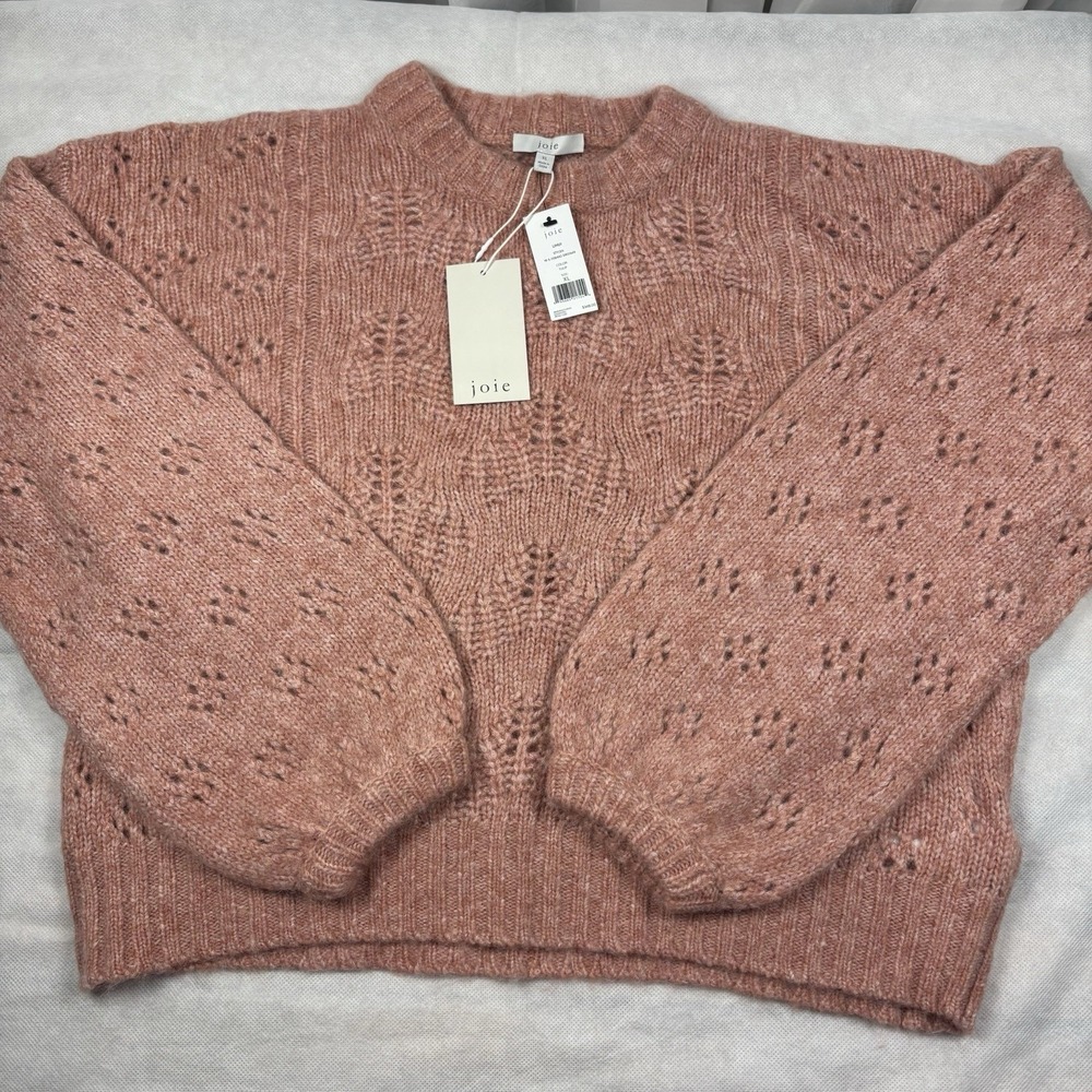 Women's XL Joie Lihui Wool /Alpaca /Nylon Sweater Tulip Pink‎ NWT
